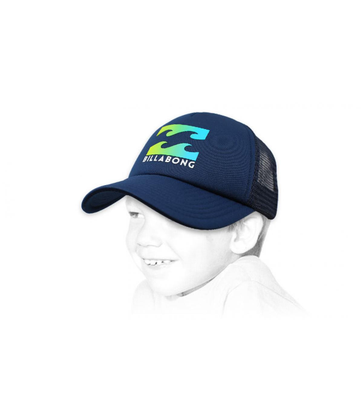 Kids Podium Trucker navy lime